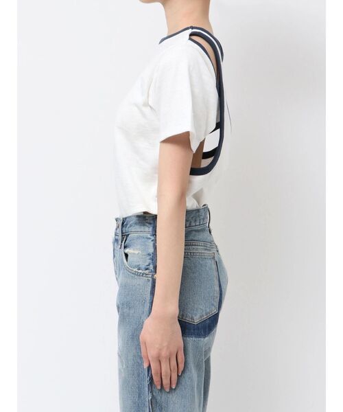 tシャツ 「Htage」バックデザインリンガーTee レディース Ungrid tシャツ 「Htage」バックデザインリンガーTee レディース