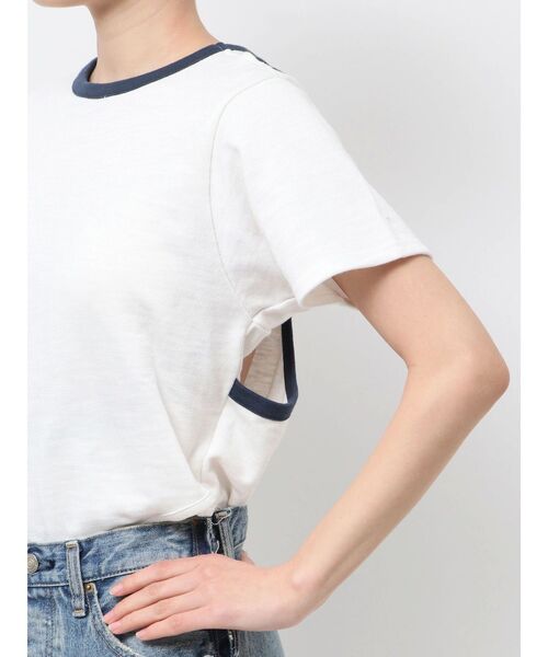 tシャツ 「Htage」バックデザインリンガーTee レディース Htage】バックデザインリンガーTee（Tシャツ/カットソー