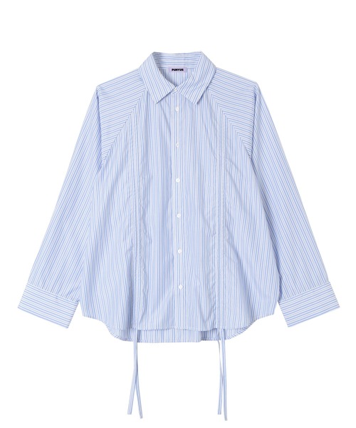 PUNYUS(プニュズ)の「ドロストストライプシャツ(シャツ/ブラウス・レディース・ブラウン/ピンク/ブルー・1/2/3/4)」の22枚目の写真