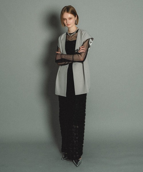 Rose race pencil dress（ドレス）｜et.UNiVER（エトユニベール）の