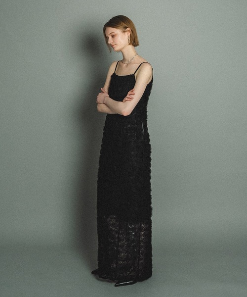 Rose race pencil dress（ドレス）｜et.UNiVER（エトユニベール）の