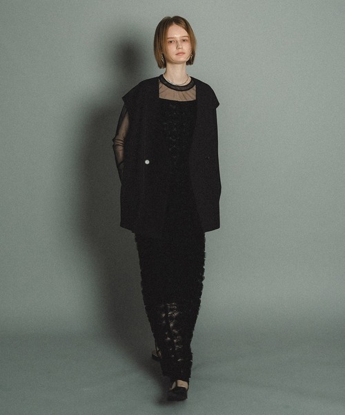 Rose race pencil dress（ドレス）｜et.UNiVER（エトユニベール）の