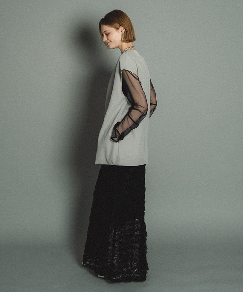 Rose race pencil dress（ドレス）｜et.UNiVER（エトユニベール）の