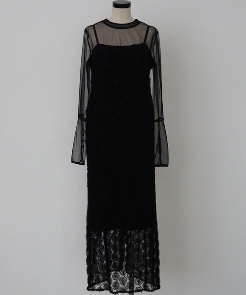 et.UNiVER（エトユニベール）の「Rose race pencil dress（ドレス