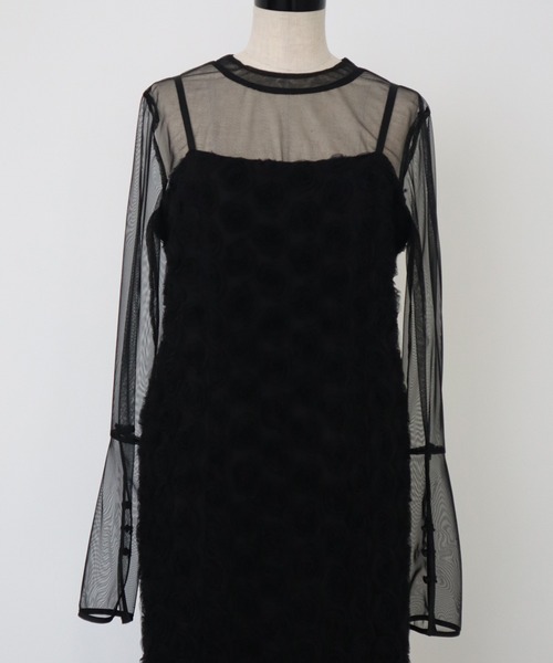 Rose race pencil dress（ドレス）｜et.UNiVER（エトユニベール）の