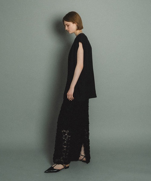 Rose race pencil dress（ドレス）｜et.UNiVER（エトユニベール）の