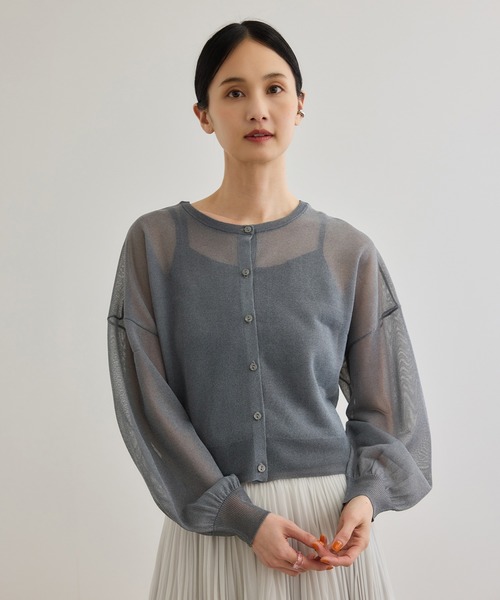 ニット セーター 「WEB・一部店舗限定」前後2WAYシアーニットカーディガン/洗える レディース セール】【WEB・一部店舗限定】前後2WAYシアーニット