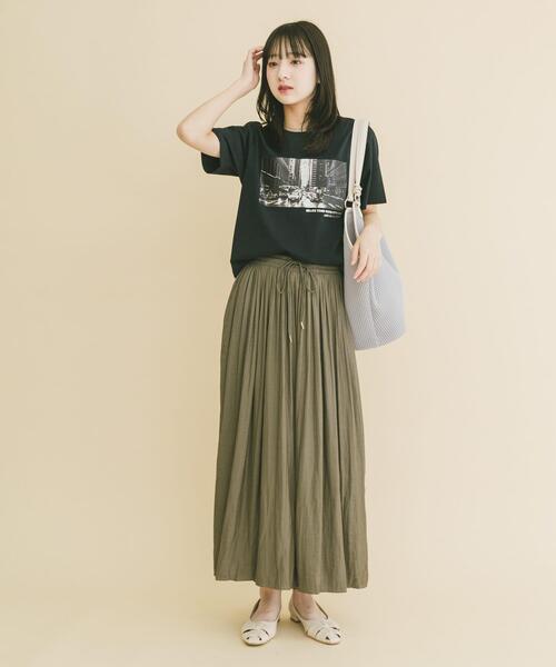 ITEMS URBANRESEARCH(アイテムズ アーバンリサーチ)の「イージーガウチョパンツ(その他パンツ・レディース・チャコールグレー/カーキ/グレー系その他/モカ・FREE)」の9枚目の写真