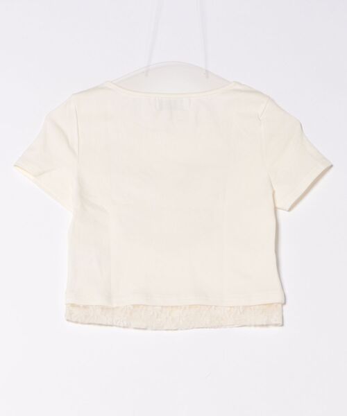 HOOK（フック）の「バタフライレースショートTシャツ (SS)（Tシャツ/カットソー・レディース・ブラック/ライトベージュ・SMALL/MEDIUM）」の17枚目の写真