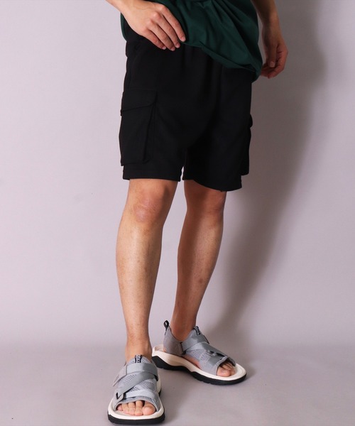 BAYBLO(ベイブロ)の「(DV)ダンボール ニット カーゴ ショートパンツ(カーゴパンツ・メンズ・ベージュ/ブラック/杢グレー/チャコール・M/XL/L)」の6枚目の写真
