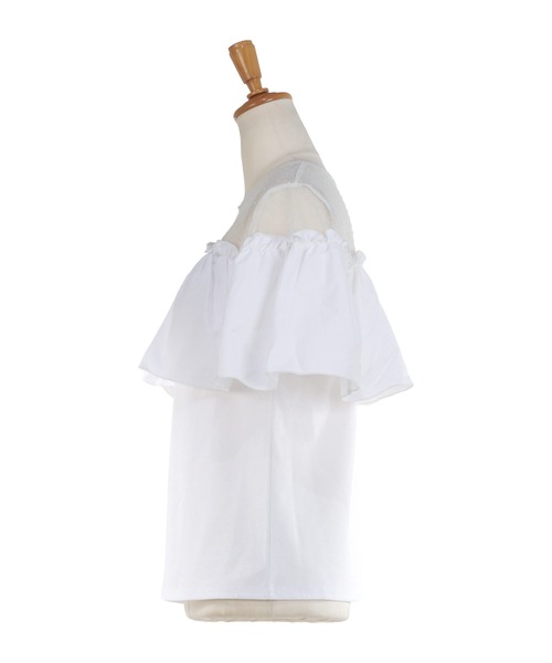 Prima Scherrer(プリマシェレル)の「シアードットコンビ フリル カットソー Prima Scherrer(Tシャツ/カットソー・レディース・ブラック/ホワイト・S/M)」の3枚目の写真
