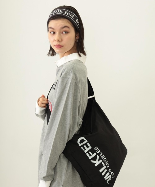 MILKFED.（ミルクフェド）の「LOGO KNIT HAIR BAND（ヘアバンド・レディース・アッシュ/バーガンディー/チャコール・ONE SIZE）」の14枚目の写真