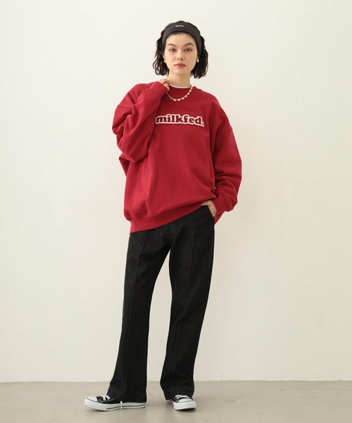 MILKFED.（ミルクフェド）の「LOGO KNIT HAIR BAND（ヘアバンド・レディース・アッシュ/バーガンディー/チャコール・ONE SIZE）」の15枚目の写真