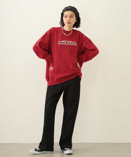 MILKFED.（ミルクフェド）の「LOGO KNIT HAIR BAND（ヘアバンド・レディース・アッシュ/バーガンディー/チャコール・ONE SIZE）」の16枚目の写真