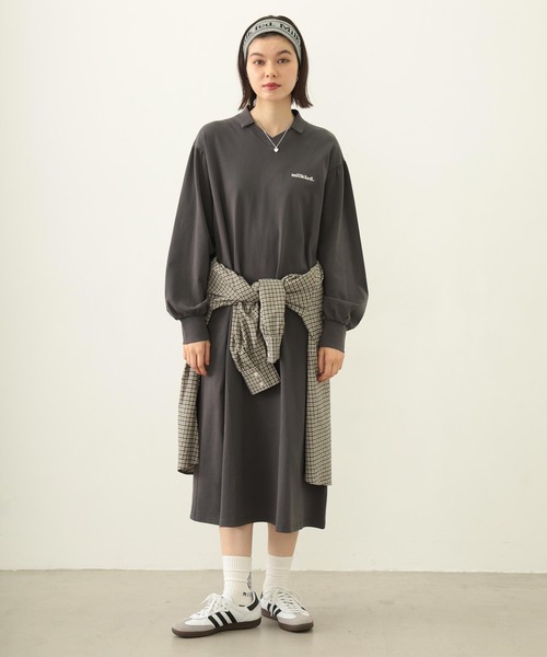 MILKFED.（ミルクフェド）の「LOGO KNIT HAIR BAND（ヘアバンド・レディース・アッシュ/バーガンディー/チャコール・ONE SIZE）」の20枚目の写真