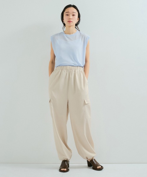 le cercle ADAM ET ROPE'(ルセルクルアダムエロペ)の「【セットアップ対応】パラシュートポケットカーゴパンツ(カーゴパンツ・レディース・ブラウン系その他/キナリ・FREE)」の5枚目の写真