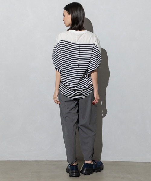 MARECHAL TERRE（マルシャルテル）の「コンビネーショントップス（Tシャツ/カットソー・レディース・ブラック/オフホワイト/ブラック×ホワイト/ネイビー×ホワイト・MEDIUM）」の15枚目の写真