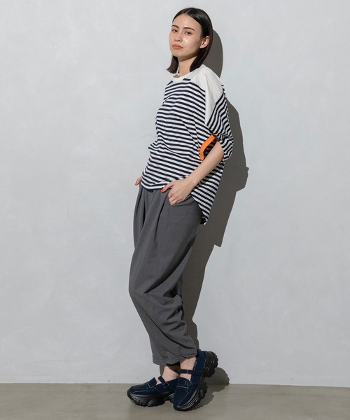 MARECHAL TERRE（マルシャルテル）の「コンビネーショントップス（Tシャツ/カットソー・レディース・ブラック/オフホワイト/ブラック×ホワイト/ネイビー×ホワイト・MEDIUM）」の14枚目の写真