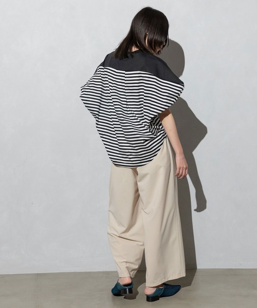 MARECHAL TERRE（マルシャルテル）の「コンビネーショントップス（Tシャツ/カットソー・レディース・ブラック/オフホワイト/ブラック×ホワイト/ネイビー×ホワイト・MEDIUM）」の9枚目の写真