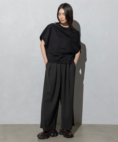 MARECHAL TERRE（マルシャルテル）の「コンビネーショントップス（Tシャツ/カットソー・レディース・ブラック/オフホワイト/ブラック×ホワイト/ネイビー×ホワイト・MEDIUM）」の22枚目の写真