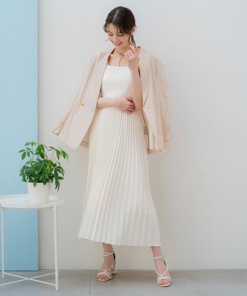 NOELA(ノエラ)の「ジレ×キャミワンピースセット(ワンピース・レディース・グレー/オフホワイト・S/M)」の10枚目の写真