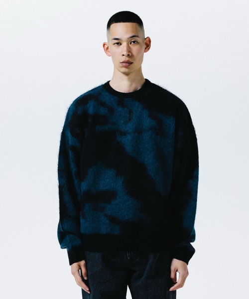 ROTTWEILER（ロットワイラー）の「R9 PAINTED KNIT（ニット/セーター・メンズ・ブルー/ブラック/レッド・S/M/L/XL）」の3枚目の写真