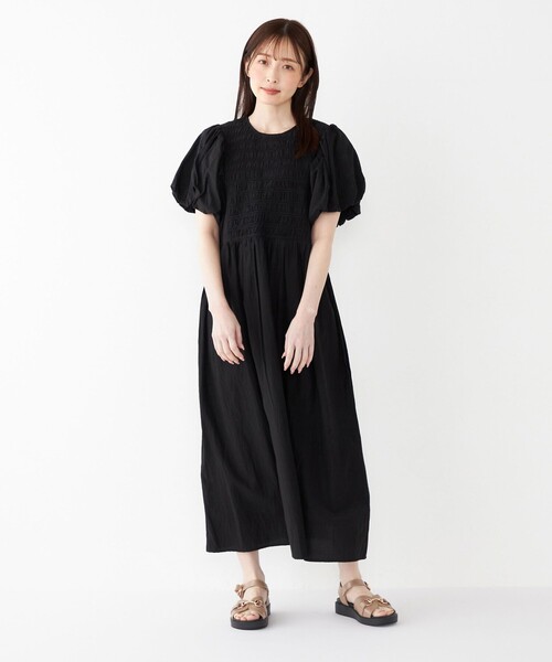 SHIPS Colors(シップス カラーズ)の「SHIPS Colors:〈手洗い可能〉キュプラコットン シャーリング ワンピース(ワンピース・レディース・ライトグリーン/ブラック/イエロー系その他2・ONE SIZE)」の19枚目の写真