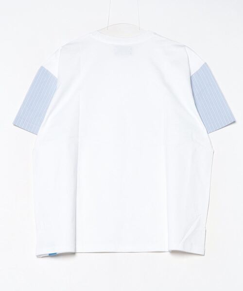 MAISON HONORE（メゾンオノレ）の「CombiT（Tシャツ/カットソー・メンズ・ホワイト×ブルー・MEDIUM/LARGE/X-LARGE）」の2枚目の写真