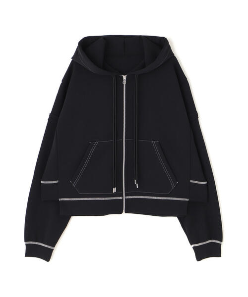 パーカー CASANE（カサネ）ダブルコードZIPパーカー レディース CASANE（カサネ）ダブルコードZIPパーカー（パーカー）｜casane