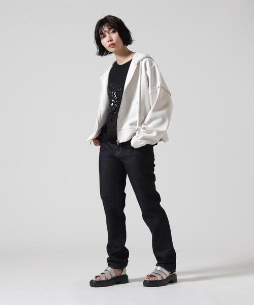 casane(カサネ)の「CASANE(カサネ)ダブルコードZIPパーカー(パーカー・レディース・ブラック/アイボリー・F)」の21枚目の写真