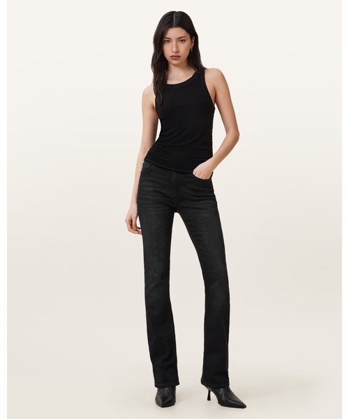 タンクトップ ノースリーブ RINA CREW NECK SLEEVELESS TANK TOP | RINA クルーネック ノースリーブ タンクトッ Rina Crew Neck Sleeveless Tank Top SUGAR BROWN | ALLSAINTS US