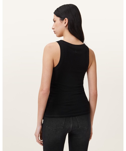 ALLSAINTS（オールセインツ）の「RINA CREW NECK SLEEVELESS TANK TOP | RINA クルーネック ノースリーブ タンクトップ（タンクトップ・レディース・ブラック・S/M/XS/L）」の7枚目の写真
