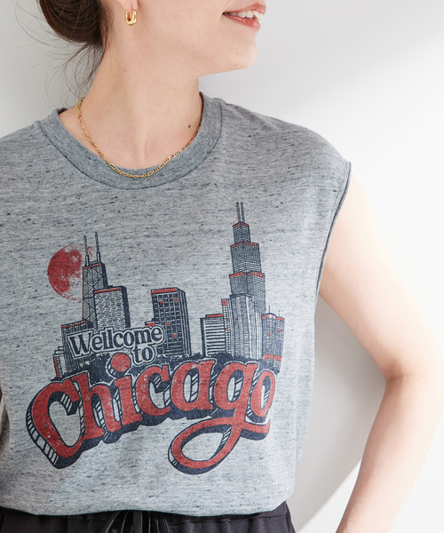 Russell Athletic（ラッセルアスレティック）の「RUSSELL ATHLETIC / ラッセル・アスレティック Local Souvenir Sleevele（Tシャツ/カットソー・レディース・ブルー/チャコールグレー/アイボリー・MEDIUM）」の3枚目の写真