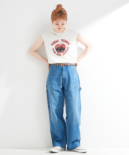 Russell Athletic（ラッセルアスレティック）の「RUSSELL ATHLETIC / ラッセル・アスレティック Local Souvenir Sleevele（Tシャツ/カットソー・レディース・ブルー/チャコールグレー/アイボリー・MEDIUM）」の11枚目の写真