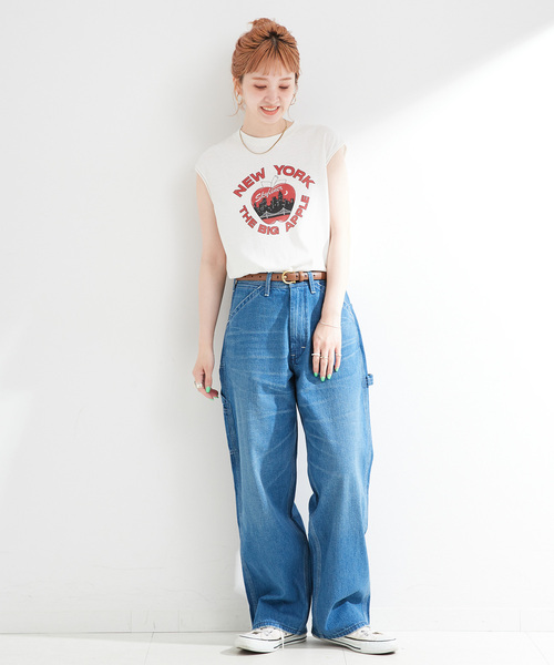 Russell Athletic（ラッセルアスレティック）の「RUSSELL ATHLETIC / ラッセル・アスレティック Local Souvenir Sleevele（Tシャツ/カットソー・レディース・ブルー/チャコールグレー/アイボリー・MEDIUM）」の12枚目の写真