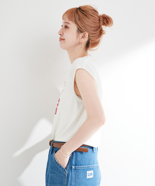 Russell Athletic（ラッセルアスレティック）の「RUSSELL ATHLETIC / ラッセル・アスレティック Local Souvenir Sleevele（Tシャツ/カットソー・レディース・ブルー/チャコールグレー/アイボリー・MEDIUM）」の17枚目の写真