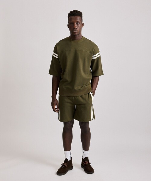 Saturdays NYC（サタデーズ ニューヨークシティ ）の「Varsity Striped Sweat Shorts（その他パンツ・メンズ・ダークグリーン/ブラック/ワイン・L/M/S/XL）」の20枚目の写真