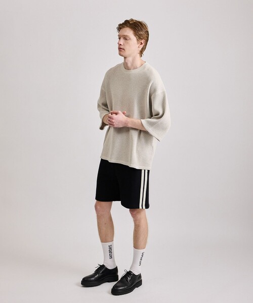 Saturdays NYC（サタデーズ ニューヨークシティ ）の「Varsity Striped Sweat Shorts（その他パンツ・メンズ・ダークグリーン/ブラック/ワイン・L/M/S/XL）」の22枚目の写真