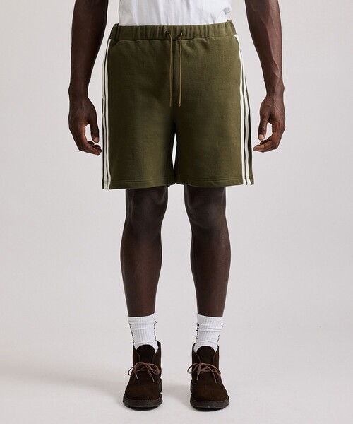Saturdays NYC（サタデーズ ニューヨークシティ ）の「Varsity Striped Sweat Shorts（その他パンツ・メンズ・ダークグリーン/ブラック/ワイン・L/M/S/XL）」の2枚目の写真