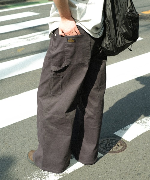 BROKEN BASE(ブロークンベース)の「コットンストレートペインターパンツ(その他パンツ・メンズ・ネイビー/ブラウン・MEDIUM/LARGE)」の2枚目の写真