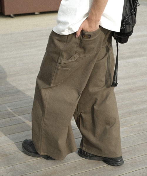 BROKEN BASE(ブロークンベース)の「コットンストレートペインターパンツ(その他パンツ・メンズ・ネイビー/ブラウン・MEDIUM/LARGE)」の1枚目の写真