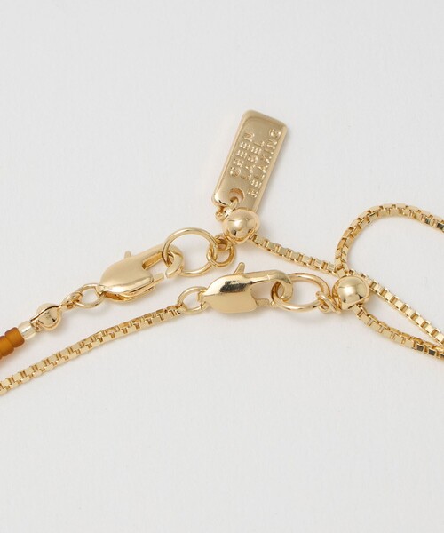 green label relaxing（グリーンレーベルリラクシング）の「3WAY ビーズチェーン ネックレス（ネックレス・レディース・オフホワイト/ブラウン系・FREE）」の7枚目の写真