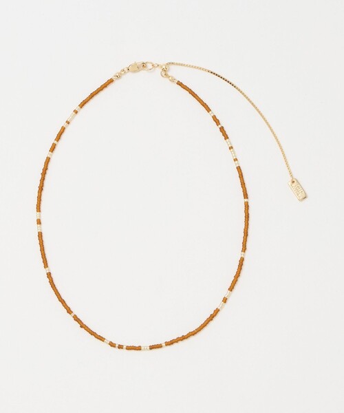 green label relaxing（グリーンレーベルリラクシング）の「3WAY ビーズチェーン ネックレス（ネックレス・レディース・オフホワイト/ブラウン系・FREE）」の8枚目の写真