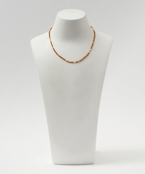 green label relaxing（グリーンレーベルリラクシング）の「3WAY ビーズチェーン ネックレス（ネックレス・レディース・オフホワイト/ブラウン系・FREE）」の12枚目の写真