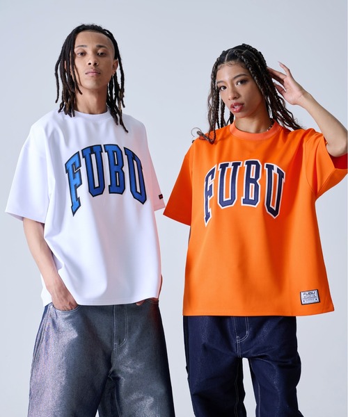 FUBU（ フブ）の「FUBU フブ ブランド カレッジ ロゴ 刺繍 アメカジ メッシュ レター クルーネック 半袖 Tシャツ ティーシャツ（Tシャツ/カットソー・メンズ・ブラック/オレンジ/ホワイト・M/L/XL/XXL）」の21枚目の写真