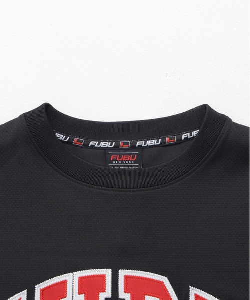 FUBU（ フブ）の「FUBU フブ ブランド カレッジ ロゴ 刺繍 アメカジ メッシュ レター クルーネック 半袖 Tシャツ ティーシャツ（Tシャツ/カットソー・メンズ・ブラック/オレンジ/ホワイト・M/L/XL/XXL）」の12枚目の写真