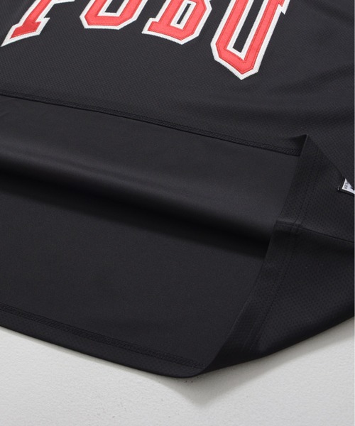 FUBU（ フブ）の「FUBU フブ ブランド カレッジ ロゴ 刺繍 アメカジ メッシュ レター クルーネック 半袖 Tシャツ ティーシャツ（Tシャツ/カットソー・メンズ・ブラック/オレンジ/ホワイト・M/L/XL/XXL）」の18枚目の写真