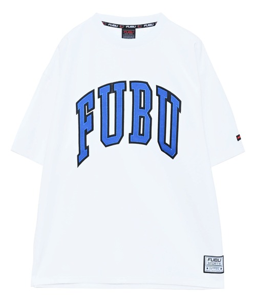 FUBU（ フブ）の「FUBU フブ ブランド カレッジ ロゴ 刺繍 アメカジ メッシュ レター クルーネック 半袖 Tシャツ ティーシャツ（Tシャツ/カットソー・メンズ・ブラック/オレンジ/ホワイト・M/L/XL/XXL）」の8枚目の写真