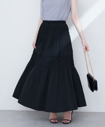 【WEB限定】シャーリングティアードスカート