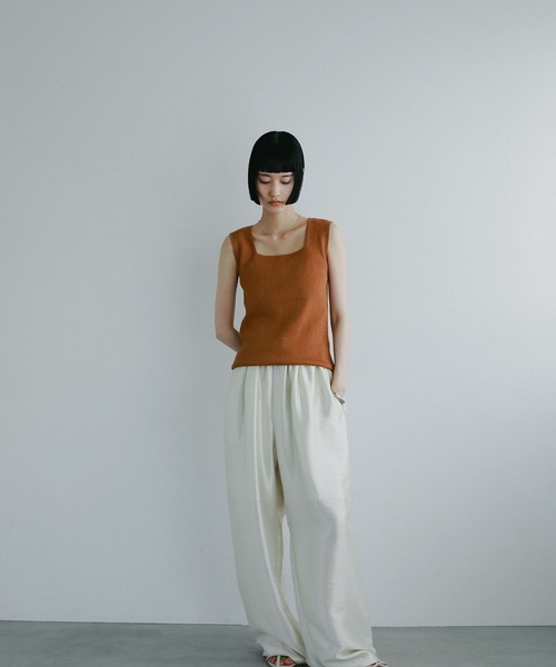 A part by(アパートバイ)の「ラメニットタンクトップ(タンクトップ・レディース・ライトベージュ/オレンジ/ライトブラウン/ホワイト系その他5・FREE)」の9枚目の写真